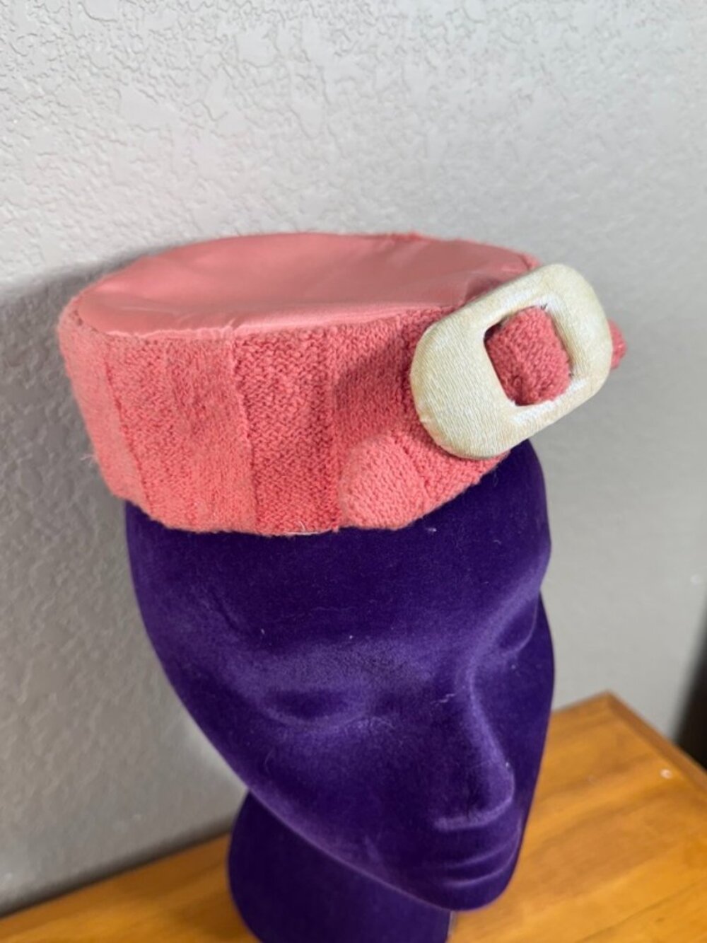 Unique Coral Women's Pillbox Hat